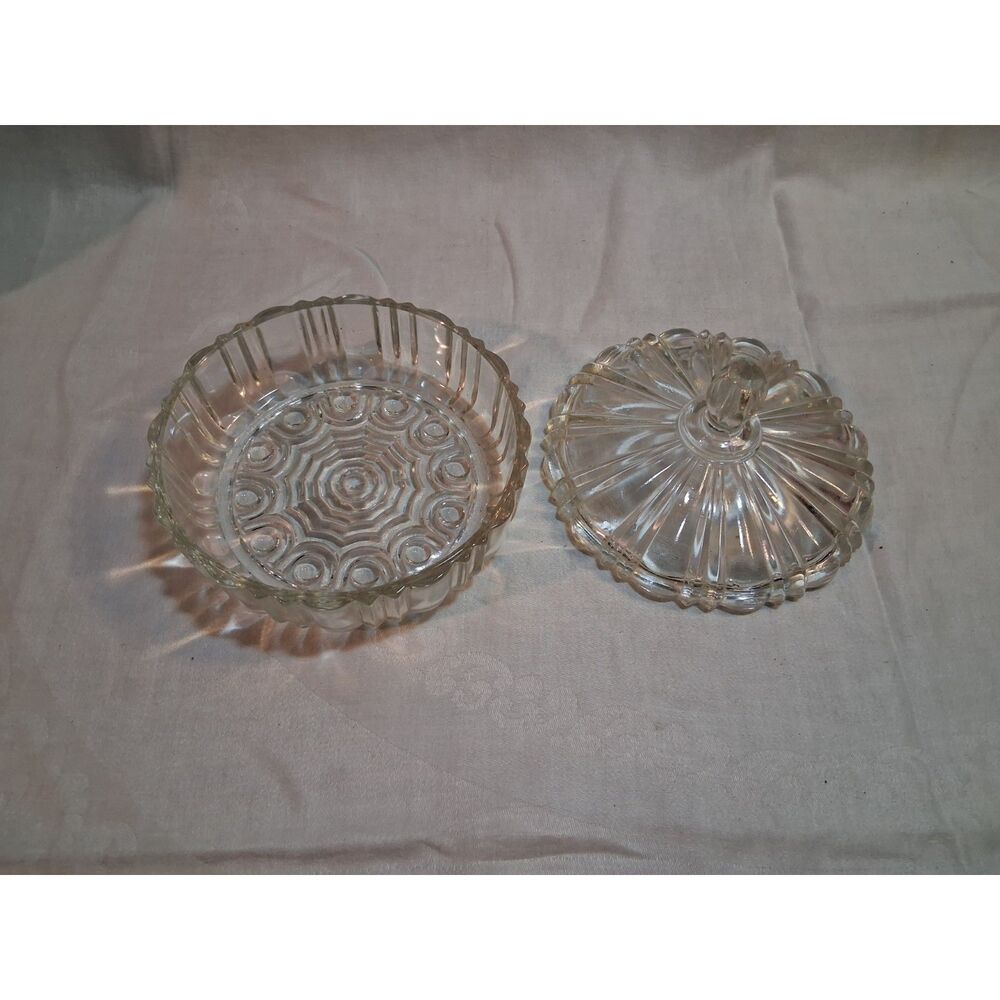 vintage glass candy bowl